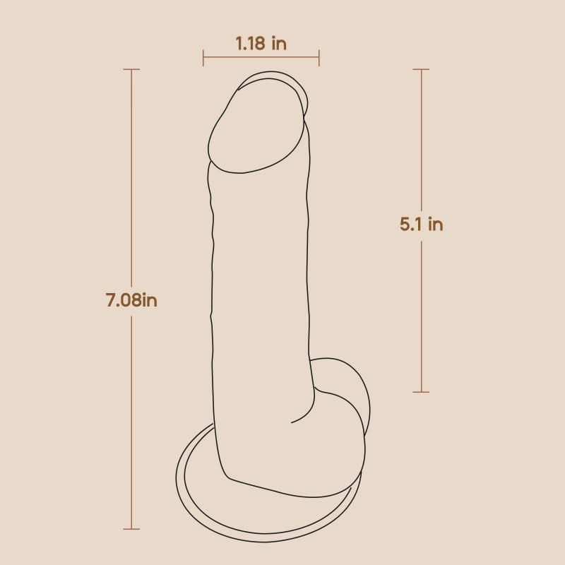 POC  7" Dildo - Light Caramel
