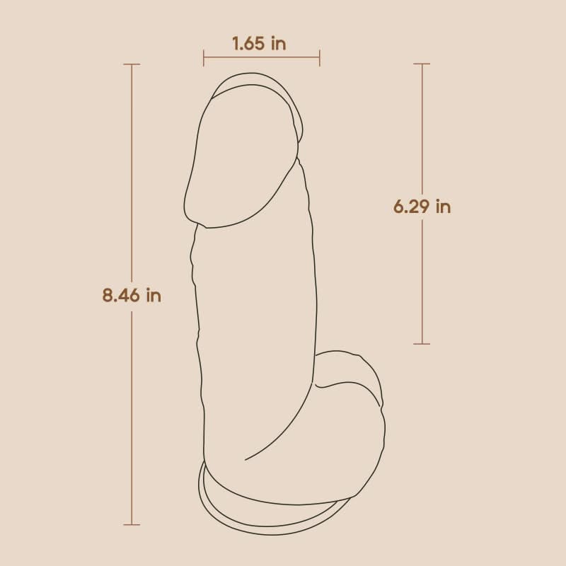 POC 8.5" Dildo - Caramel