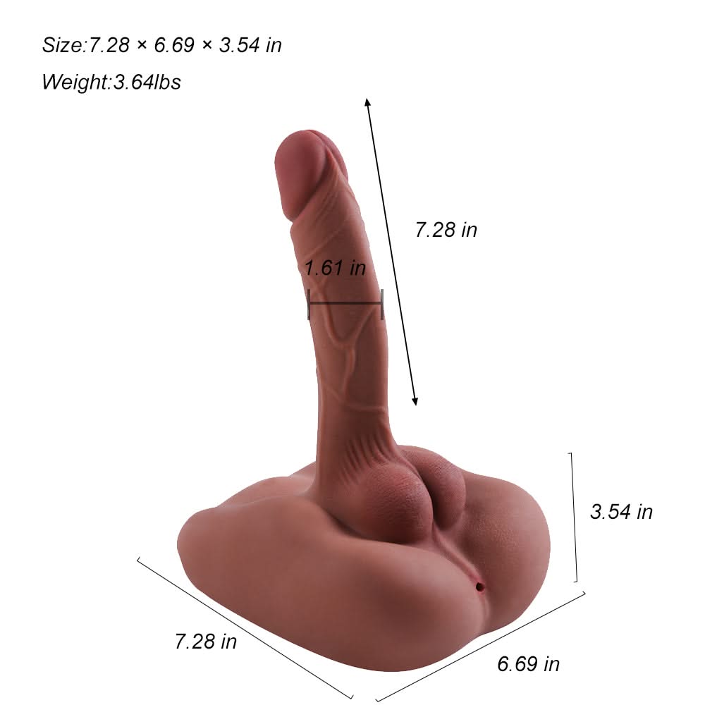 RAW.M-Adult Sex Doll with Flexible Dildo 3.64LB Realistic Sex Dolls Masturbator with 7.09 in Huge Dildos